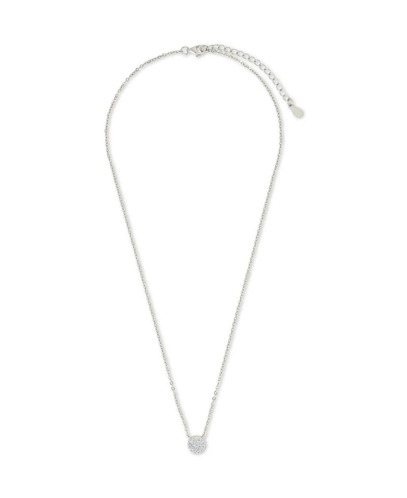 Sterling Forever Cz Disc Pendant