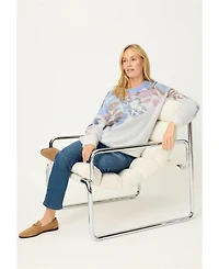 Olsen Women's Floral Plush Sweater