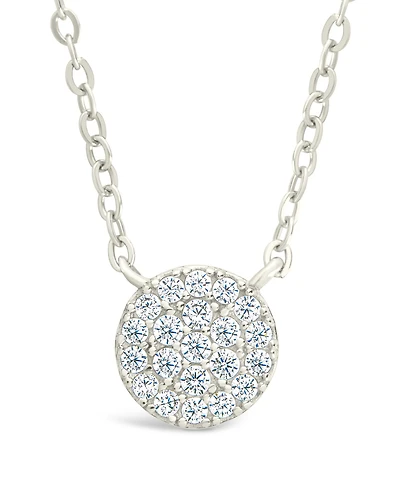 Sterling Forever Cz Disc Pendant
