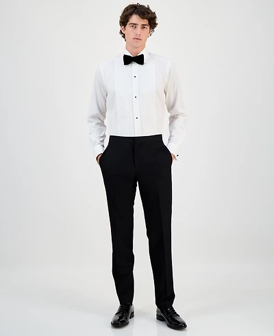 Alfani Men's Slim-Fit Stretch Black Tuxedo Pants, Created for Macy's