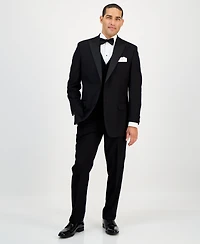 Alfani Men's Classic-Fit Stretch Black Tuxedo Vest, Created for Macy's