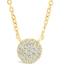 Sterling Forever Cz Disc Pendant