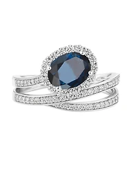 Macy's Emerald (1-1/5 ct. t.w.) And Diamond (1/2 Ring 14k Yellow Gold (Also Available Sapphire & Ruby)