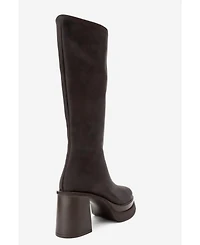 Prologue Shoes Carm Nubuck Platform Mid Calf Boot (Women)