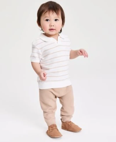 First Impressions Baby Boys Sweater Knit Polo Set Faux Suede Teton Hard Sole Boots Macys Exclusive