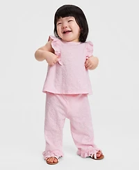First Impressions Baby Girls' Embroidered Eyelet Top and Pants Set, Macy's Exclusive