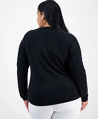I.n.c. International Concepts Plus Zip-Pocket Top, Created for Macy's