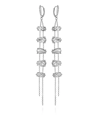 Guess Crystal Stone Chain Drop Earrings
