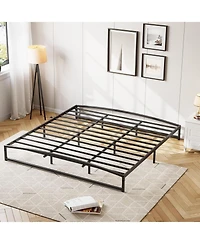 gaomon King Size 10 Inch Metal Platform Bed Frame Heavy Duty Slats Underbed Storage Noise-Free Non-Slip Black