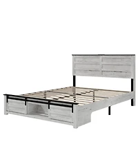 Streamdale Furniture Queen Bed Frame Upholstered Headboard, Storage, Led, Pet Bed, Easy Assembly
