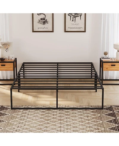 Easy Assembly Full Size Metal Platform Bed Frame Space Saving, for Living Room, Guest Room
