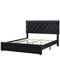 gaomon Queen Size Bed Frame with 2 Storage Drawers