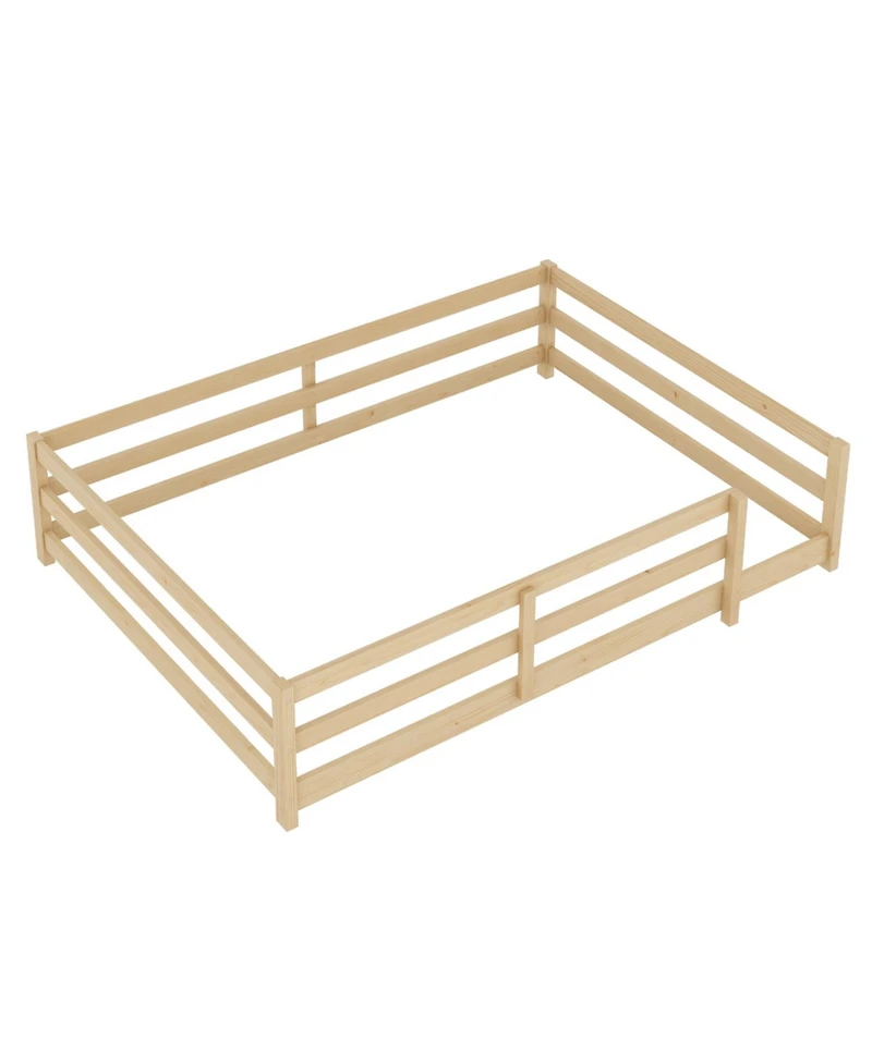 Streamdale Furniture Montessori Floor Bed with Fence