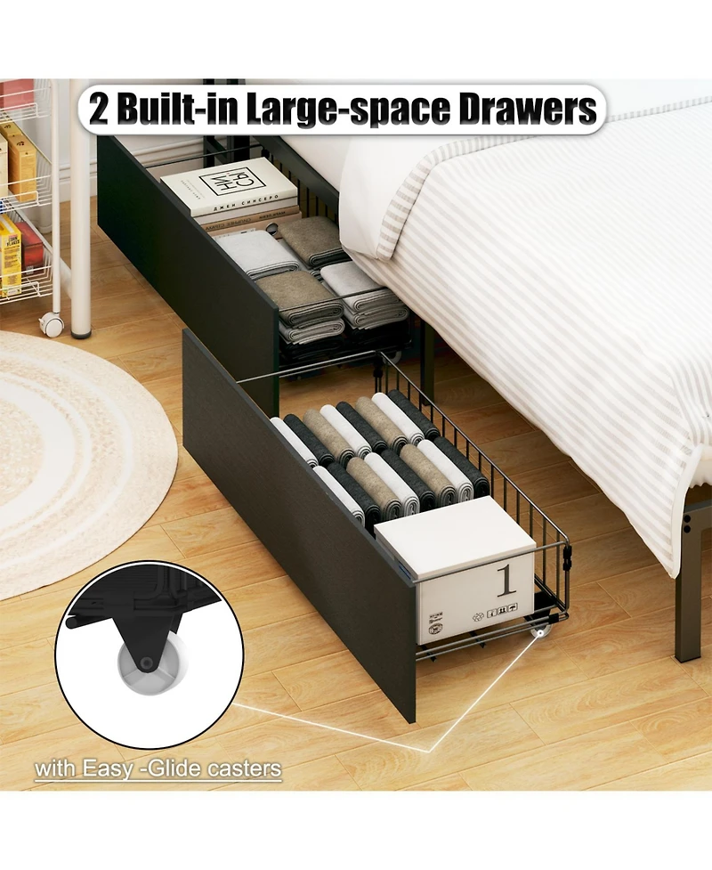 Streamdale Furniture Corner Bed Frame: Full Daybed with Storage