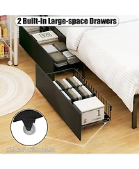 Streamdale Furniture Corner Bed Frame: Full Daybed with Storage