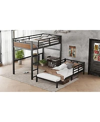 Streamdale Furniture Twin Xl/Twin Xl Metal Bunk Bed, Separable