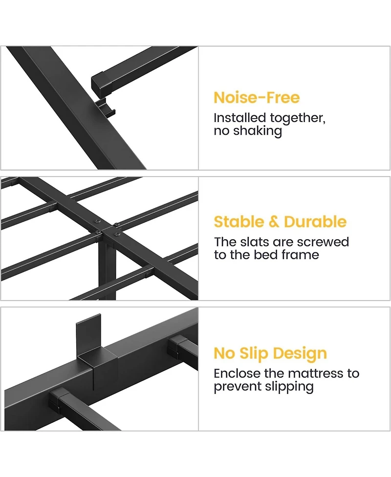 gaomon gaomonTwin Metal Bed Frame with Safety Rounded Corners For Households with Children or Pets