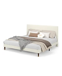 Gaomon Queen Bed Frame Upholstered Platform Bed with Fabric Headboard