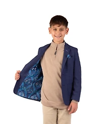 Tailorbyrd Big Boys Solid Slub Textured Sportcoat