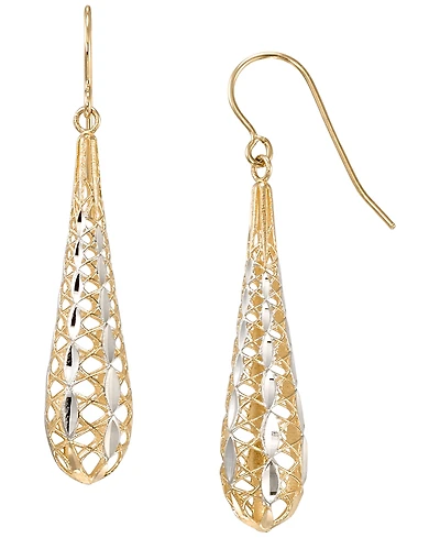 Macy's Teardrop Dangler Earrings in Gold