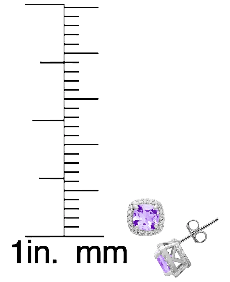 Macy's 2-Pc. Blue Topaz (4-1/2 ct. t.w.) and White (0.64 Pendant Necklace & Matching Earrings Set Sterling Silver