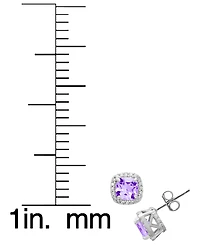 Macy's 2-Pc. Blue Topaz (4-1/2 ct. t.w.) and White (0.64 Pendant Necklace & Matching Earrings Set Sterling Silver