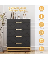 gaomon 4 Drawer Dresser for Bedroom, Modern Chest of Drawers Storage Organizer