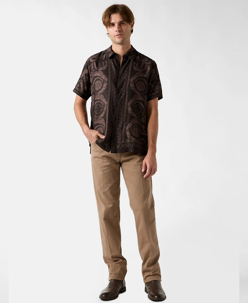 Guess Men's Baroque Printed Pointed Collar Shirt