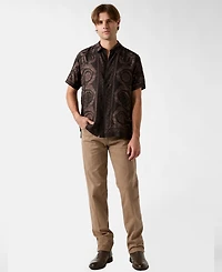 Guess Men's Baroque Printed Pointed Collar Shirt