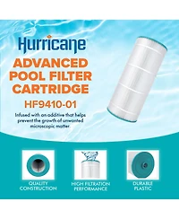 Hurricane HF9410-01 Advanced Pool and Spa Filter Cartridge Replacement, White