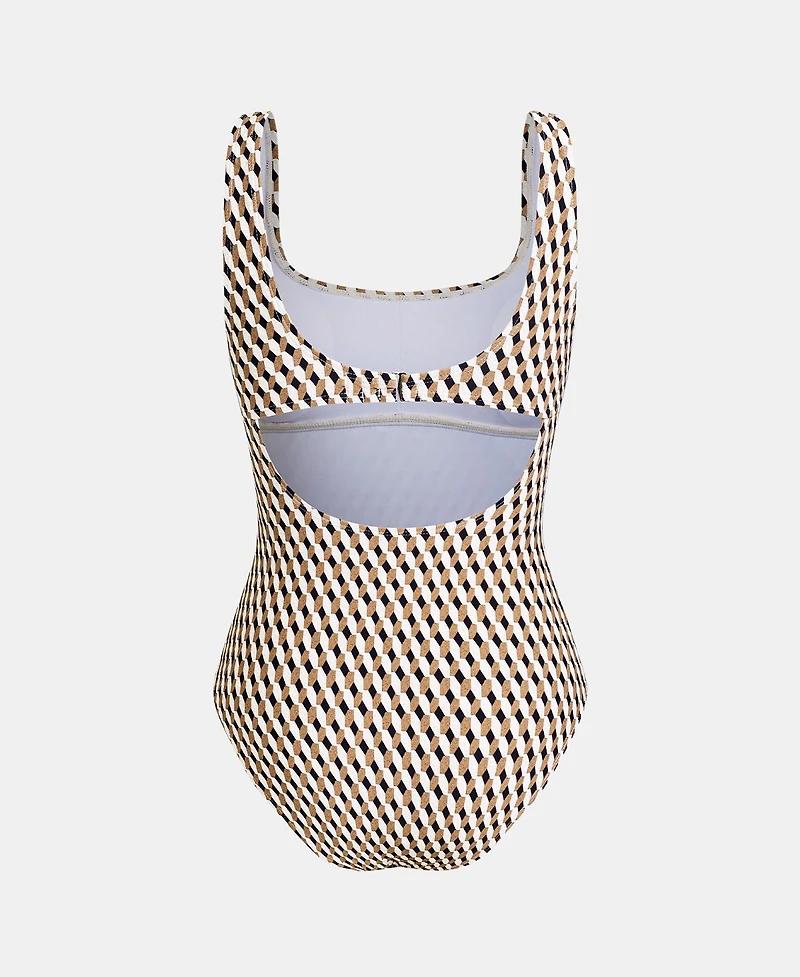 Cupshe Women's Square-Neck Cutout One-Piece Swimsuit with Wide Straps