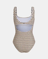 Cupshe Women's Square-Neck Cutout One-Piece Swimsuit with Wide Straps