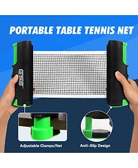 Gse Games & Sports Expert Adjustable Retractable Table Tennis Net & Post. Anywhere Ping Pong Net & Clamps