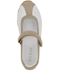 Guess Womens Treece Suede Sporty Mary Jane Flat Sneakers
