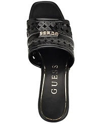 Guess Womens Quill Wooden Platform Dress Sandals