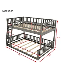 Boyel Living Full Xl over Queen Bunk Bed with Ladder and Guardrails