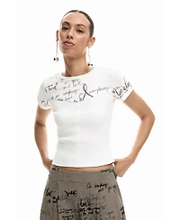Desigual Women's T-shirt rib lettering