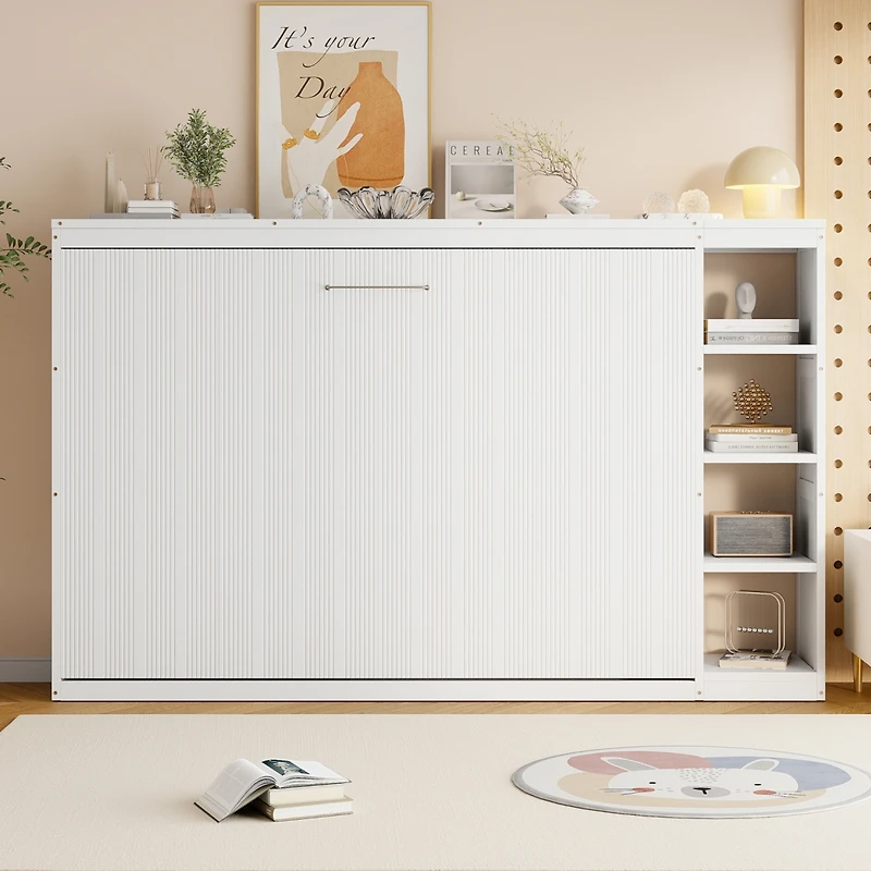 Streamdale Furniture Full Size Murphy Bed with Bookshelf