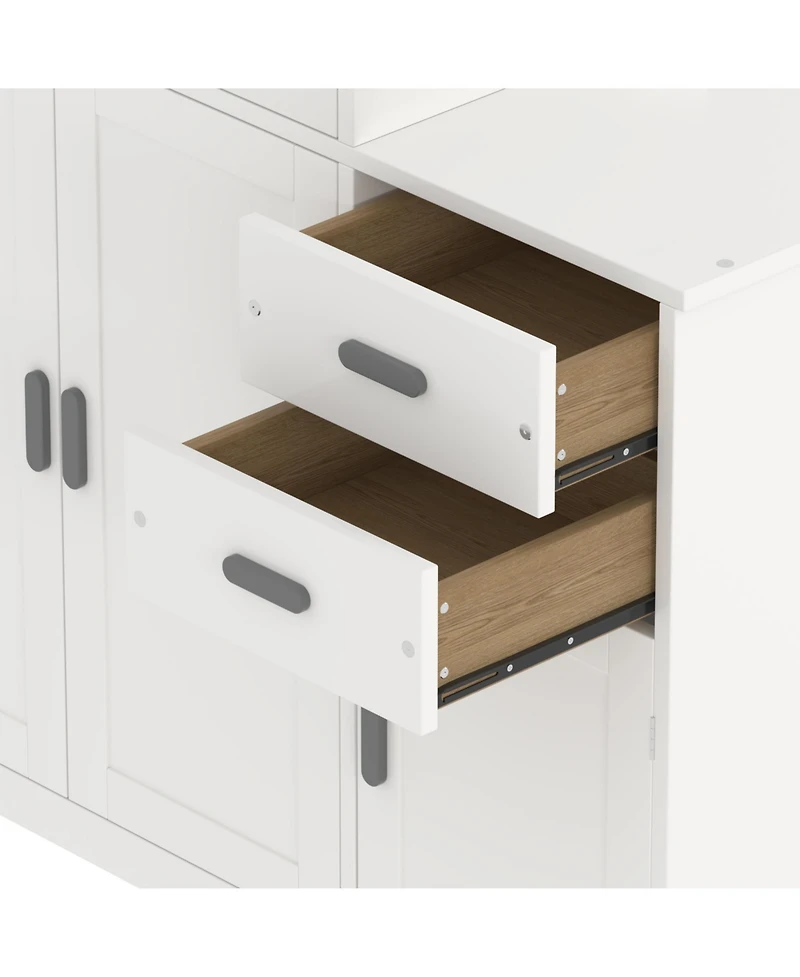 Streamdale Furniture Streamdale Twin Platform Bed with Bookshelf & Trundle