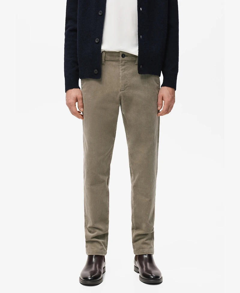 Mango Men's Corduroy Slim-Fit Pants