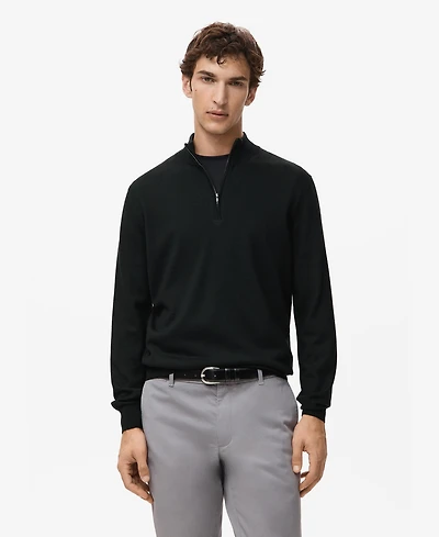 Mango Men's Perkins Neck Wool Sweater