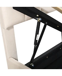 Streamdale Furniture Twin Upholstered Platform Bed with a Hydraulic Storage System