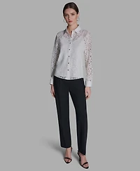 Bcbg Women's Long-Sleeve Lace Blouse