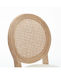 Streamdale Furniture French Country Bar Stools with Upholstered Seats (Set of 2)