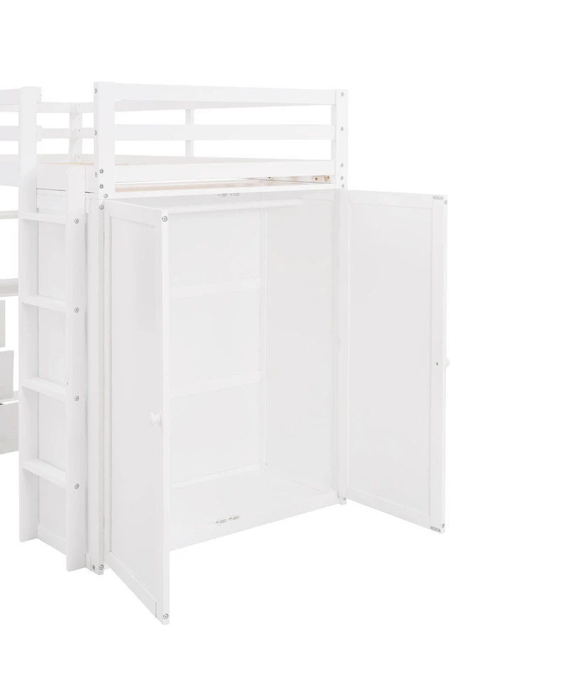 Streamdale Furniture Twin Loft Bed with Drawers