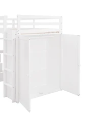 Streamdale Furniture Twin Loft Bed with Drawers