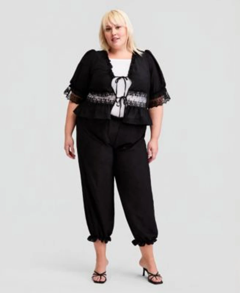 Now This Womens Embroidered Balloon Pants Macys Exclusive