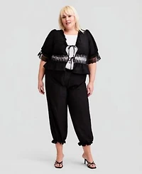 Now This Womens Embroidered Balloon Pants Macys Exclusive