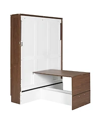 Streamdale Furniture Full Size Murphy Bed with Foldable Desk – Space Saving Wall Bed