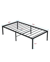 Streamdale Furniture Twin Black Metal Bed Frame- Heavy Duty, Quiet, Easy Assembly